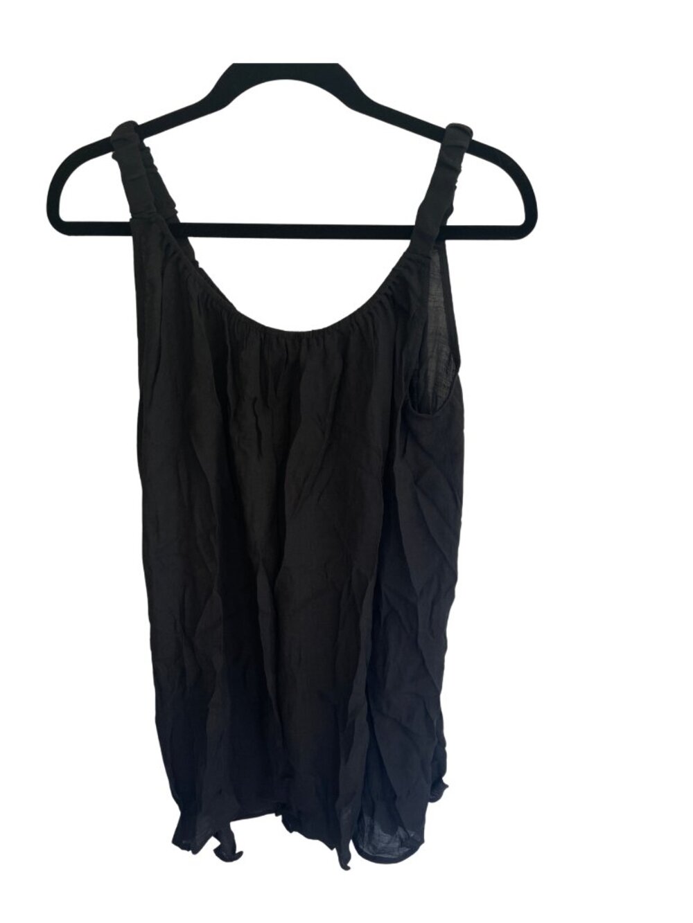 Cupshe Black Loose Scoop Neck Mini Cover-Up Medium - Picture 2 of 6